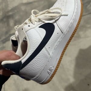 Nike Air White and Black Leather Sneakers